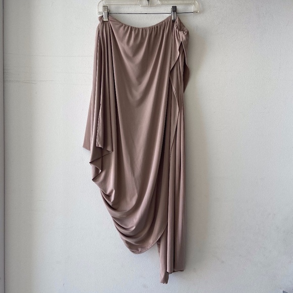 Beige One Shoulder Dress - Picture 1 of 4